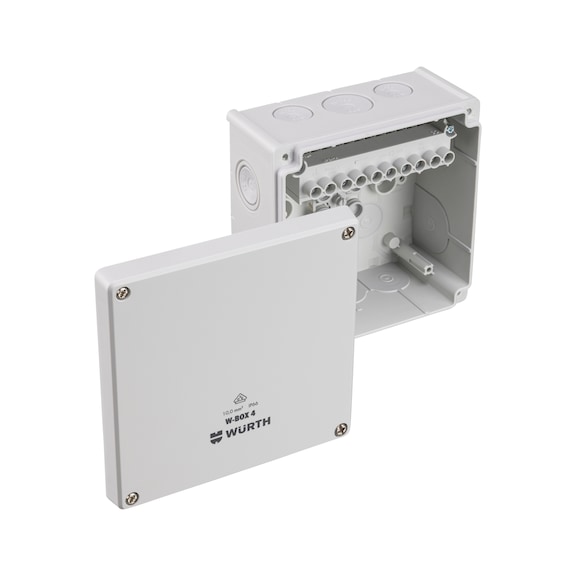 VDE-Kabelabzweigkasten W-BOX - AK-KLE-(W-BOX4)-10QMM-GRAU-152X152X80MM