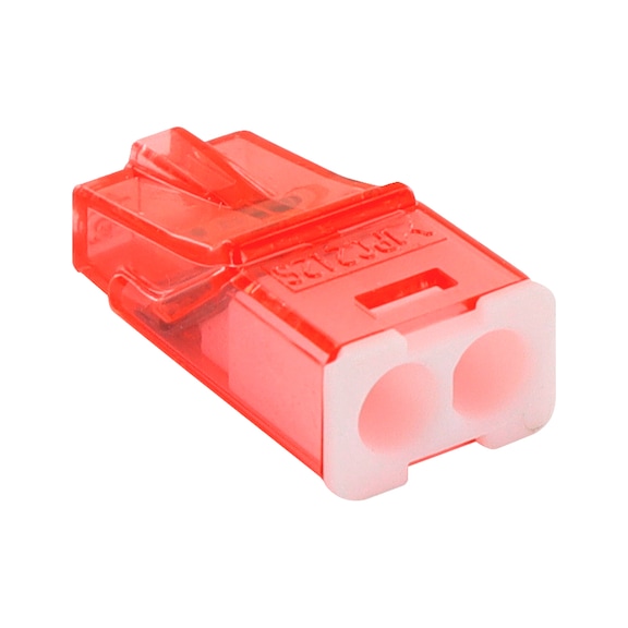 Connecteur réduit plus pour fils - 0,2-2,5 mm² - rouge/blanc - 2 entrées