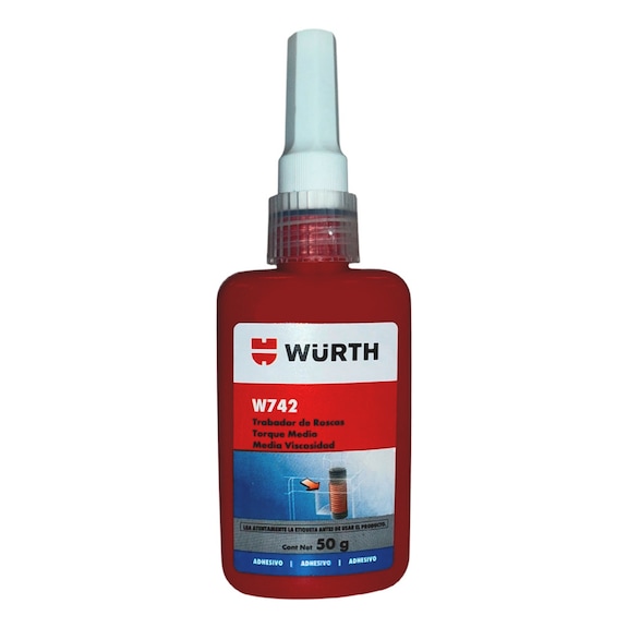 Fijador de tornillos media resistencia  W742 - TRABA ROSCAS TORQUE MEDIO W742, 50GR