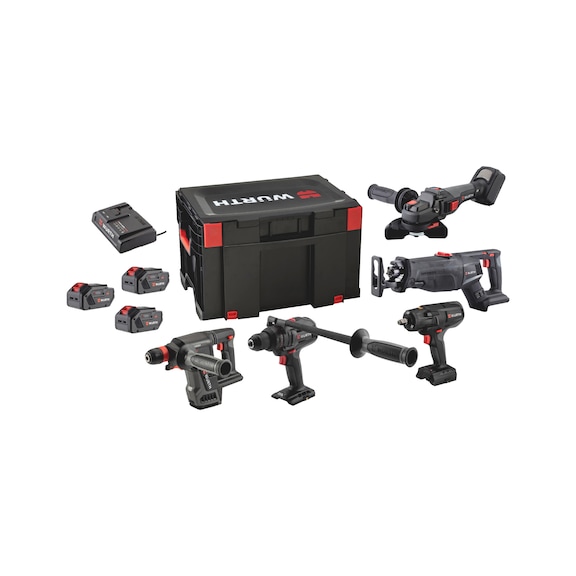 Akkukonepaketti M-CUBE W-CONNECT 18V MAXI1 10-osaa. - KONEPAKETTI M-CUBE W-CONNECT 18V MAXI1