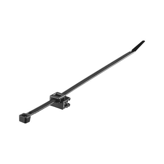 Kabelbinderclip mit Kabelbinder und integrierter Metallklammer - KTCLIP-M.KABELBINDER SEITL-90GRD