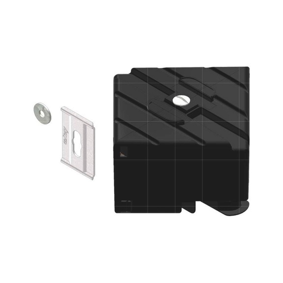 Draadgoot voetsteun, clipsbaar Trayco - DRAADGOOT-VOETSTEUN-CLIPS.-CUBE-SQ110-PE