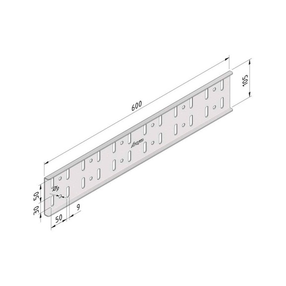 Kabelladder connector CLF160-JLS Trayco - KOPPELPLAAT-GROTE-OVERSPAN-H160-L600-UG