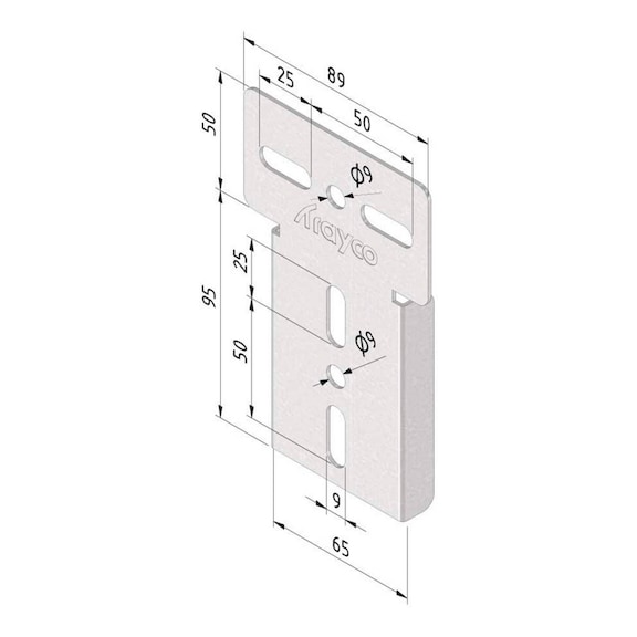 Kabelladder verticale aftakhaak CLFI60-VBR Trayco - KABELLADDER-VERTICALE-AFTAKH.-CLFI60-UG