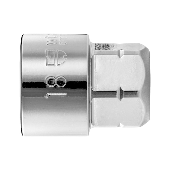 Hexagon pass-through socket for reversible ratchets - PSHTHRGSKTWRNCH-HEX-18MM