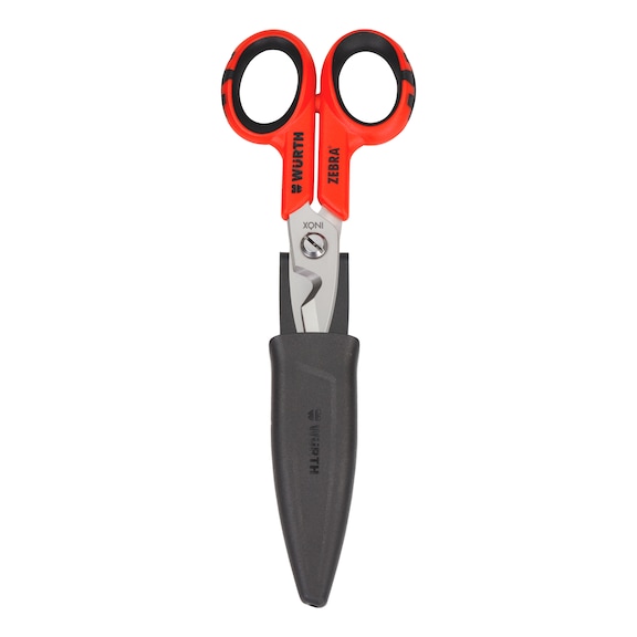 Electrician's scissors sst w/ notch and holster - ELEKTRİK&Ccedil;İ MAKASI-KILIFLI-2C-140 MM