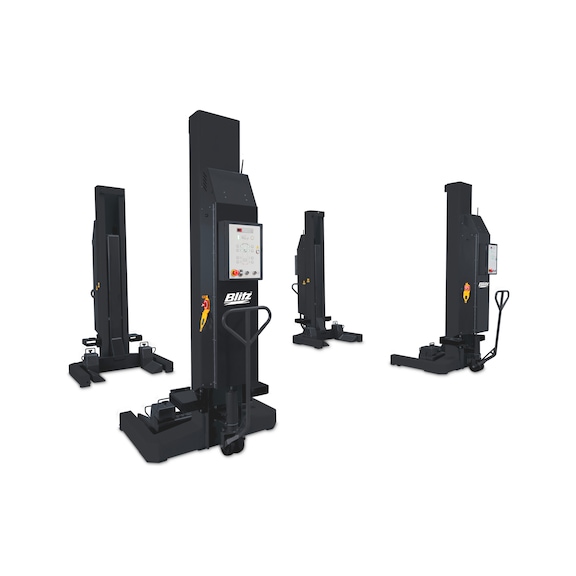 Elektrohydraulische Radgreifanlage mit zwei Hubeinheiten - RADGREIF-HYDROLIFT-S3-2-6,2
