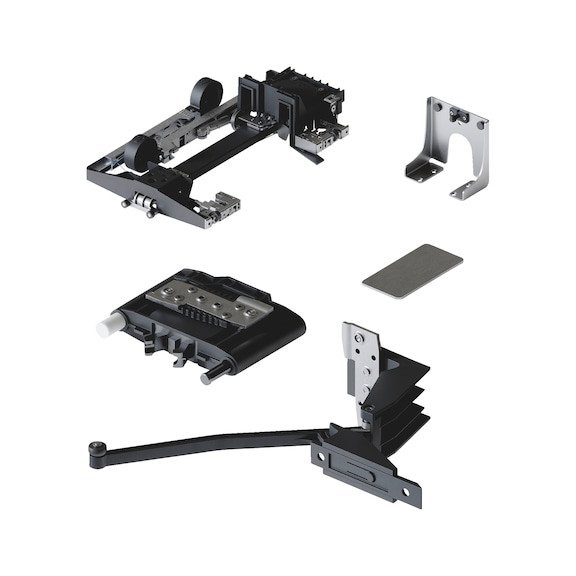 Einschiebe-Garnitur f&uuml;r Falt-Einschiebet&uuml;rbeschlag HAWA-Folding-Concepta III Push - GAR-EINSCHIEB-FOLD-CONCEPTA3-25-PUSH-LI
