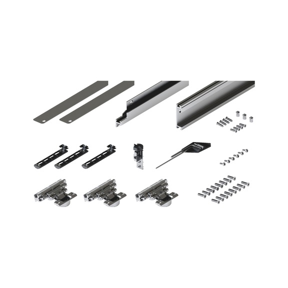 Grundgarnitur f&uuml;r Dreh-Einschiebet&uuml;rbeschlag HAWA-Concepta III 25/35 Push - SHIEBTRBSHLG-HAWA-CONCEPTA3-1T-25KG-RE