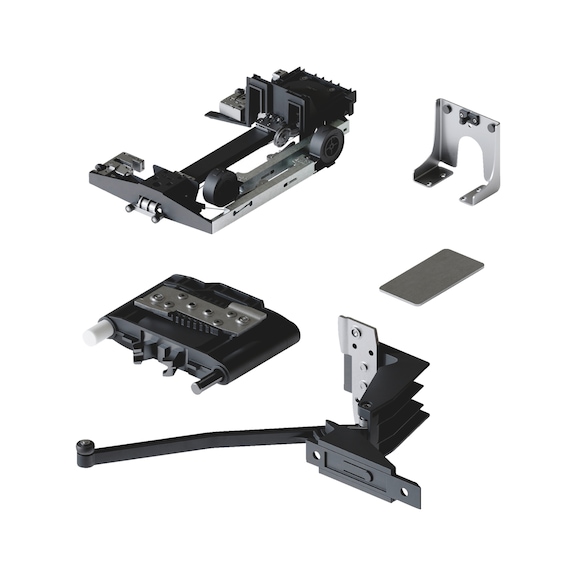 Einschiebe-Garnitur f&uuml;r Falt-Einschiebet&uuml;rbeschlag HAWA-Folding-Concepta III Push - GAR-EINSCHIEB-FOLD-CONCEPTA3-25-PUSH-RE