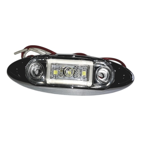 LED side marker light chrome plated bezel - LAMP MARKER SIDE CLEAR 6 LED CHROMED