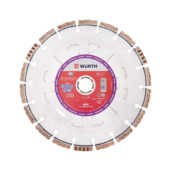 MULTI diamond cutting disc for construction sites for K540I power cutter - CUTDISC-DIA-MULTI-BO25,-D250MM