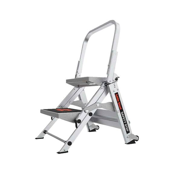 Aluminium standing ladder with steps JUMBO