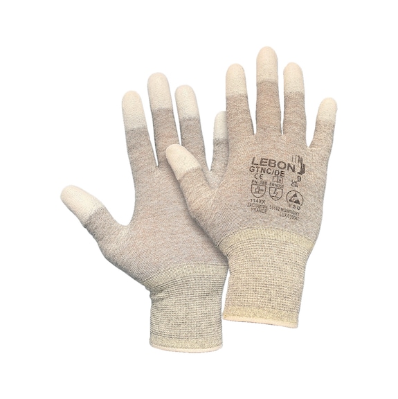 Knitted protective gloves with coating Lebon GTNC/DE - PROTGLOVE-LEBON-GTNC-DE-ESD-SZ9