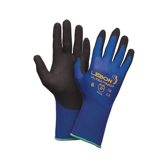 Knitted protective glove with coating Lebon Ultratouch
