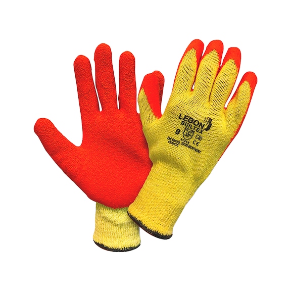 Knitted protective glove with coating Lebon Builtex