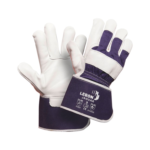 Leather protective glove Lebon Jaguar - PROTGLOV-LEATH-LEBON-JAGUAR-SZ10
