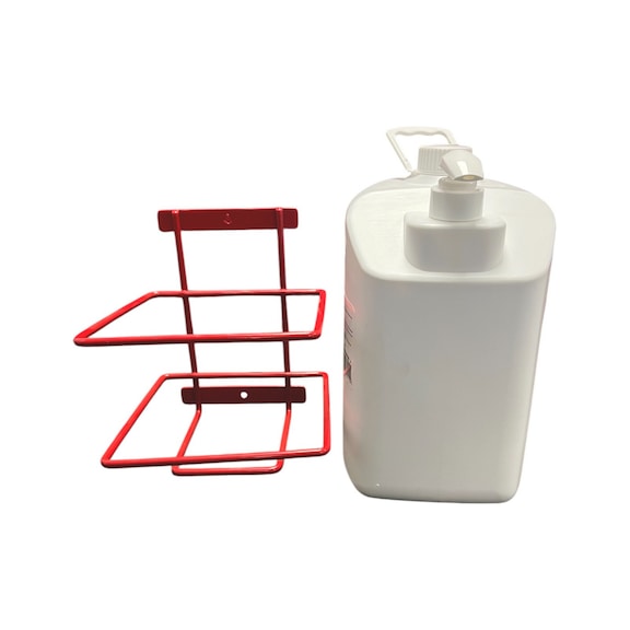 Wall bracket, rectangular hand cleaner containers