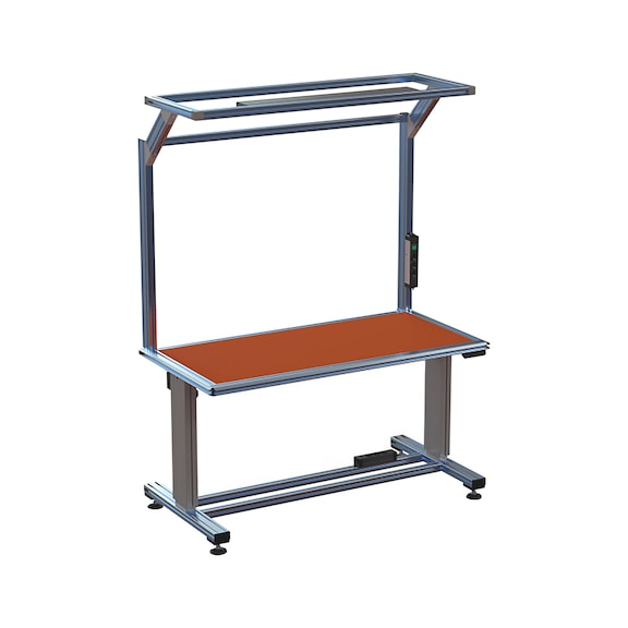 Light assembly workstation with opening cut-out 1,680 mm