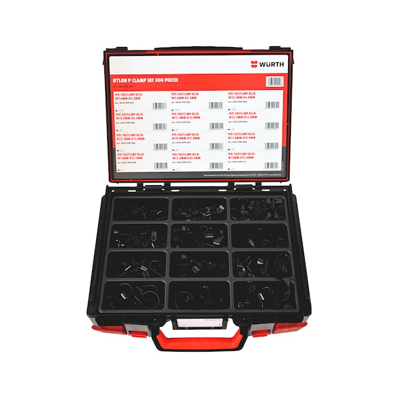 Nylon pipe clamp assortment 500 pcs
