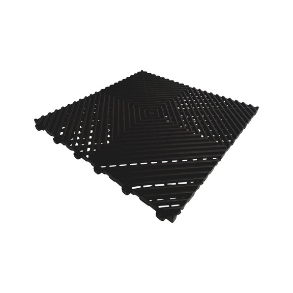 Modular Workshop Flooring - Tiles & Edging - FLRMAT-VENTED.BLACK.TILE