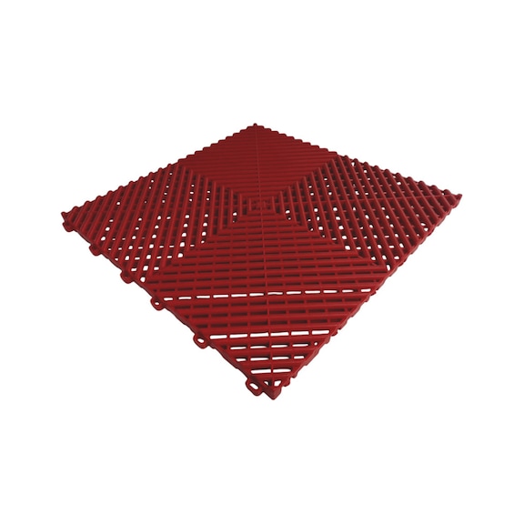 Modular Workshop Flooring - Tiles & Edging - FLRMAT-VENTED-RED-TILE