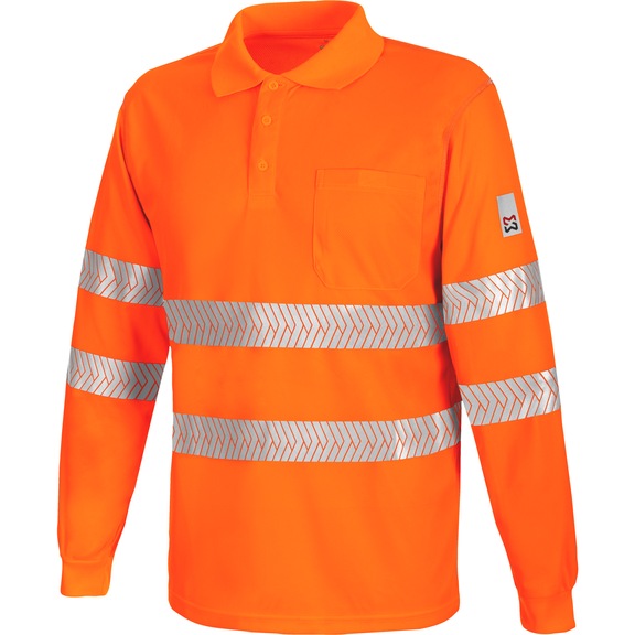 Long-sleeved polo shirt  LUMEN PRO - HIVISPOLO-LNGSLEV-(LUMEN PRO)-ORANGE-L