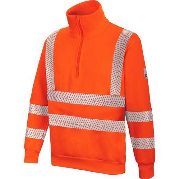 Half-zip sweatshirt  LUMEN PRO - HIVISSWSHIRT-HALFZIP-(LUMEN PRO)-ORNG-S