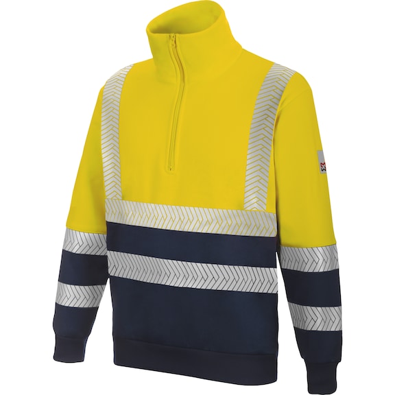 Half-zip sweatshirt  LUMEN PRO - HIVISSWSHIRT-ZIP LUMEN PRO YEL/NAV 4XL