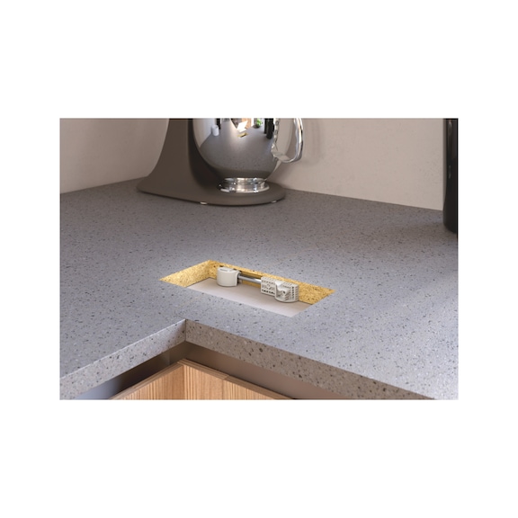 Work-top connector with integrated drive - WRKTPCON-ZD-D35MM-SHORT-W.COUNTERPAR