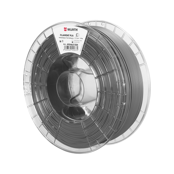 Filament PLA gl&auml;nzend - DRKMATL-PLA-PERLDUNKELGRAU-D1,75MM-1KG