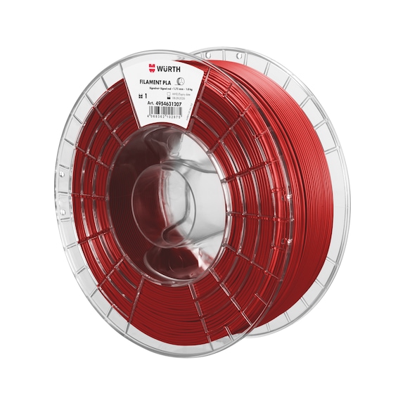 Filament PLA gl&auml;nzend - DRKMATL-PLA-SIGNALROT-D1,75MM-1KG