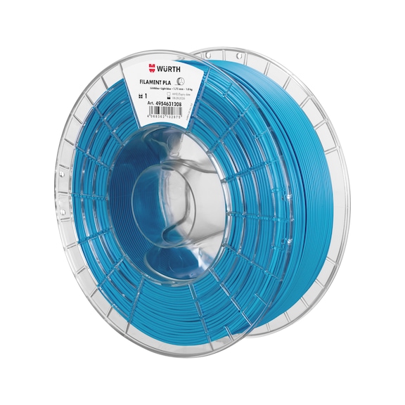 Filament PLA gl&auml;nzend - DRKMATL-PLA-LICHTBLAU-D1,75MM-1KG