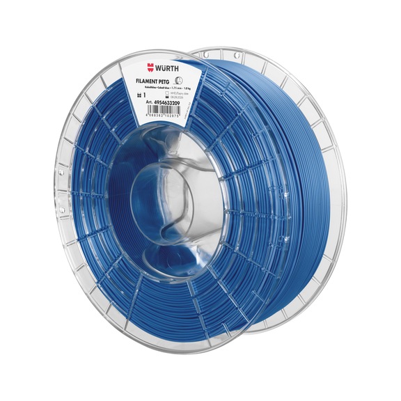 Filament PETG gl&auml;nzend - DRKMATL-PETG-KOBALTBLAU-D1,75MM-1KG