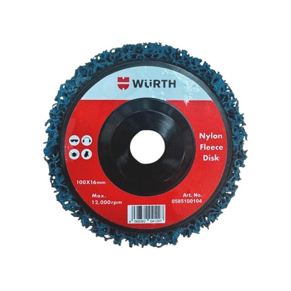 Cleaning and sanding disc nylon for paint removal - CLNSNDDISC-NYL-REINFDBCK-104MM