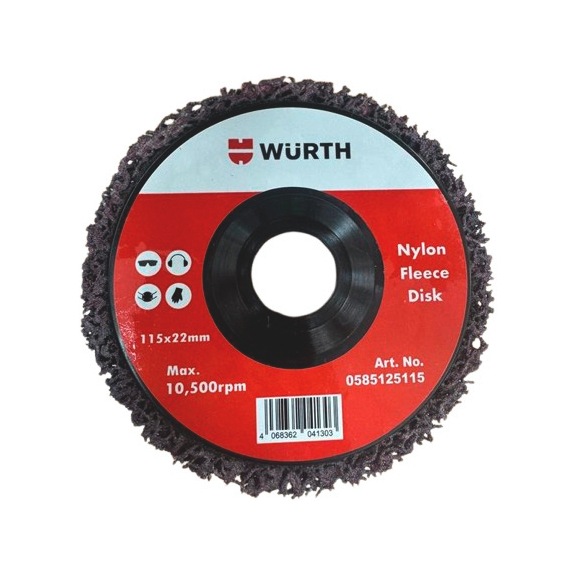 用于去漆的尼龙清洁和打磨盘 - 旋融式背盤除漆尼龍絨盤-115MM