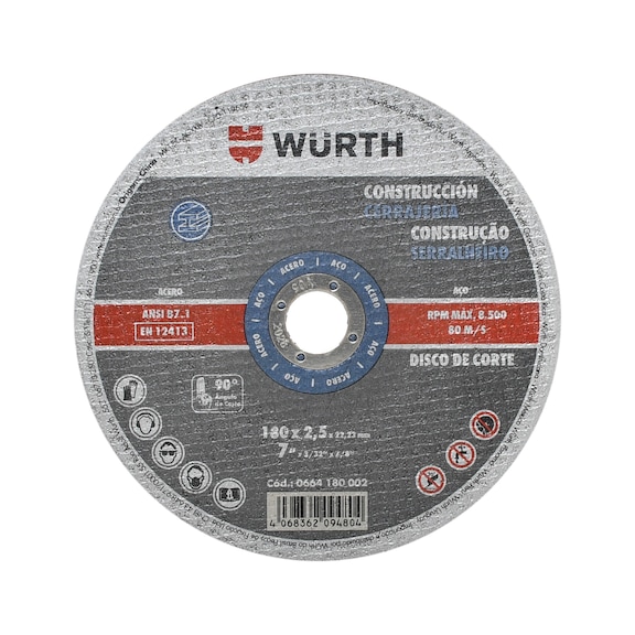 Cutting disc for steel - CUTDISC-CNST-ST-TH1,0-BR22,23-D115MM