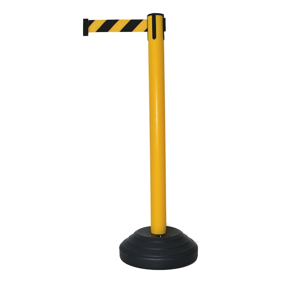 Barrier post PE with pull-out belt - POST-DELIMITER-W.RETRACTABLE-BELT-3M