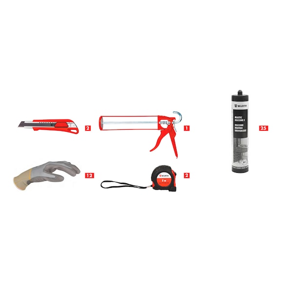 Kit chimici con guanti