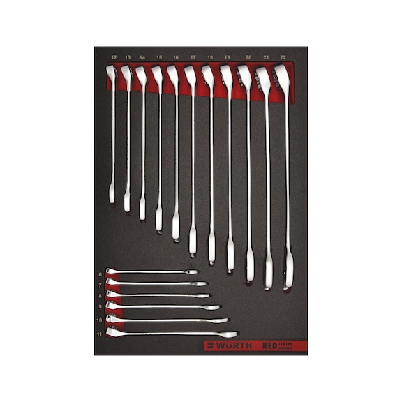 Combi wrnch short ellip asmt 4.4.1 17pcs REDSTRIPE - COMBIWRNCH-SORT-SHRT-ELIP-4.4.1-17PCS