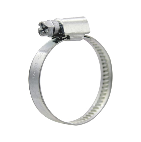 HOSE CLAMP WITH LOCK OF WORM TEETH GEAR, W1 MATERIAL - HOSECLMP-DIN3017-W1-9MM-(50-70MM)