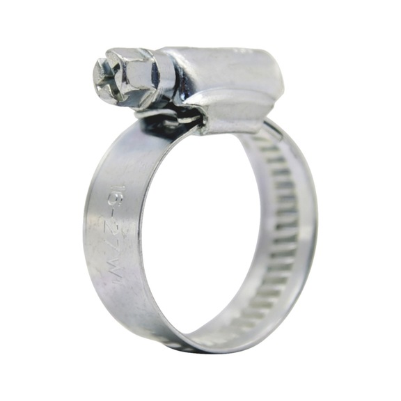 HOSE CLAMP WITH LOCK OF WORM TEETH GEAR, W1 MATERIAL - HOSECLMP-DIN3017-W1-12MM-(40-60MM)