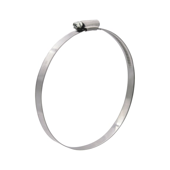 HOSE CLAMP WITH LOCK OF WORM TEETH GEAR, W2 MATERIAL - HOSECLMP-DIN3017-A-W2-12MM-(110-130MM)