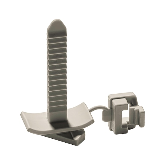 Universal holder for cable tray Schnabl - UNIHOLD-UBK-PA6-HF-HELLGRAU