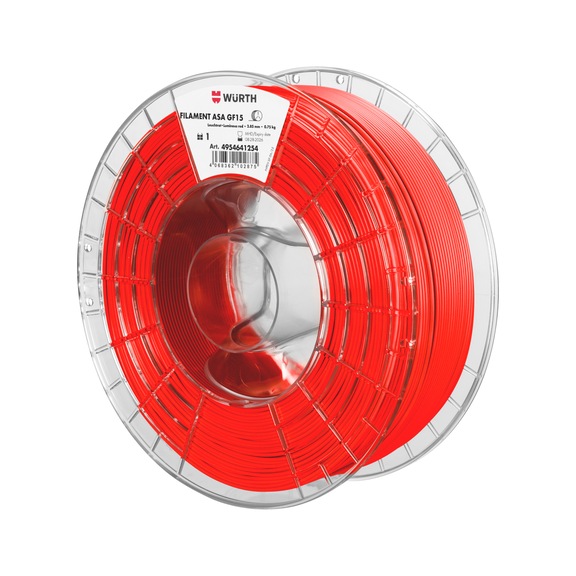 Filament ASA GF15 - DRKMATL-ASAGF15-LEUCHTROT-D2,85-0,75KG