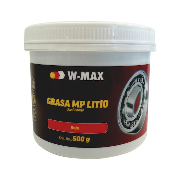 W-MAX MP RED LITHIUM GREASE, GENERAL USE - GRSE-LITHIUM-MP-(W-MAX)-RED-500G