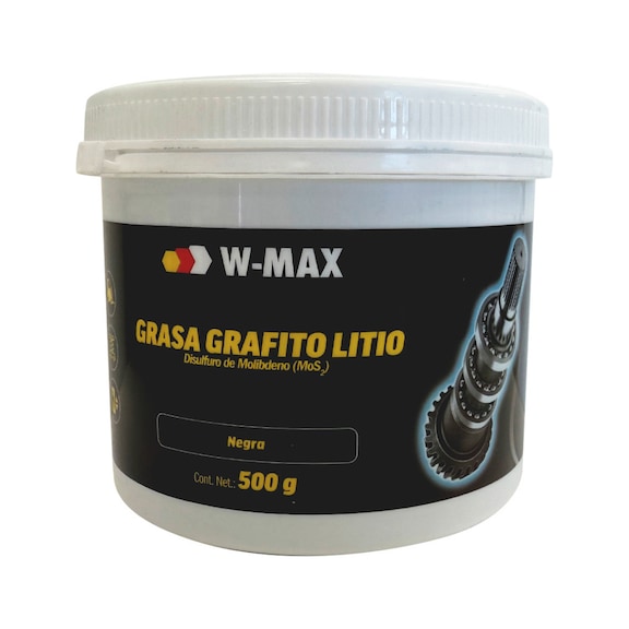 Grasa de litio grafito negra W-MAX - GRASA GRAFITO LITIO NEGRA 500G W-MAX