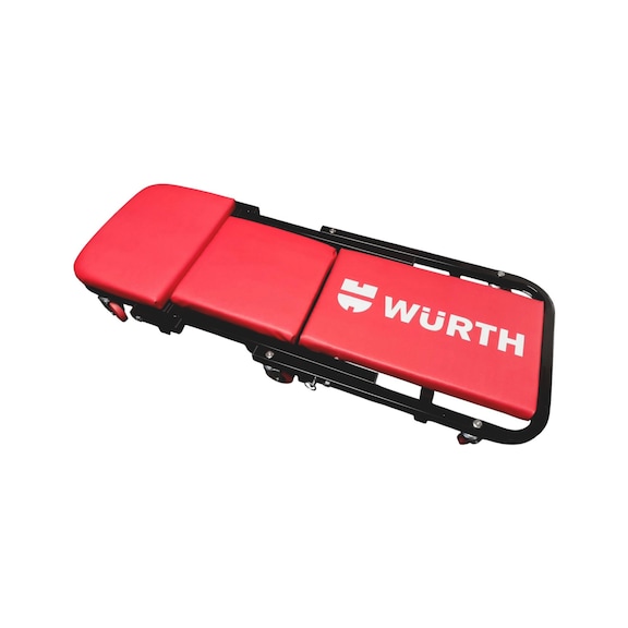 Crawler board and stool 2in1 - CRWRBRD-FOLDABLE-6WHLS-RED