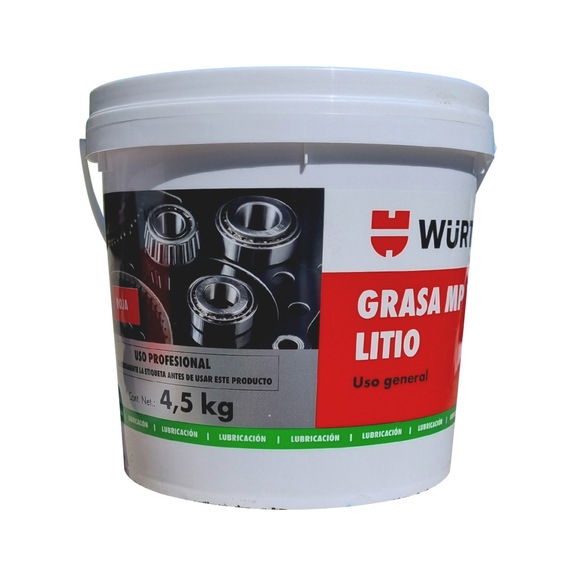 RED MP LITHIUM GREASE FOR GENERAL USE - GRSE-LITHIUM-NGLI2-RED-4,5KG