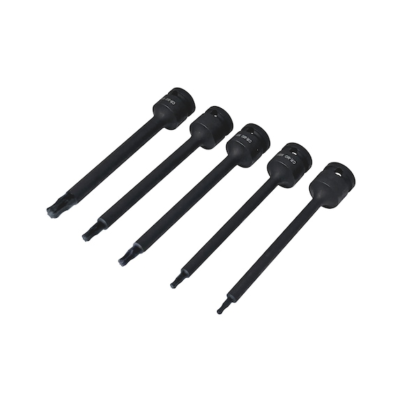 Stecknuss-Satz TX 1/2 Zoll mit Kugelkopf - STESHSL-SET-TX-KUG-KPF